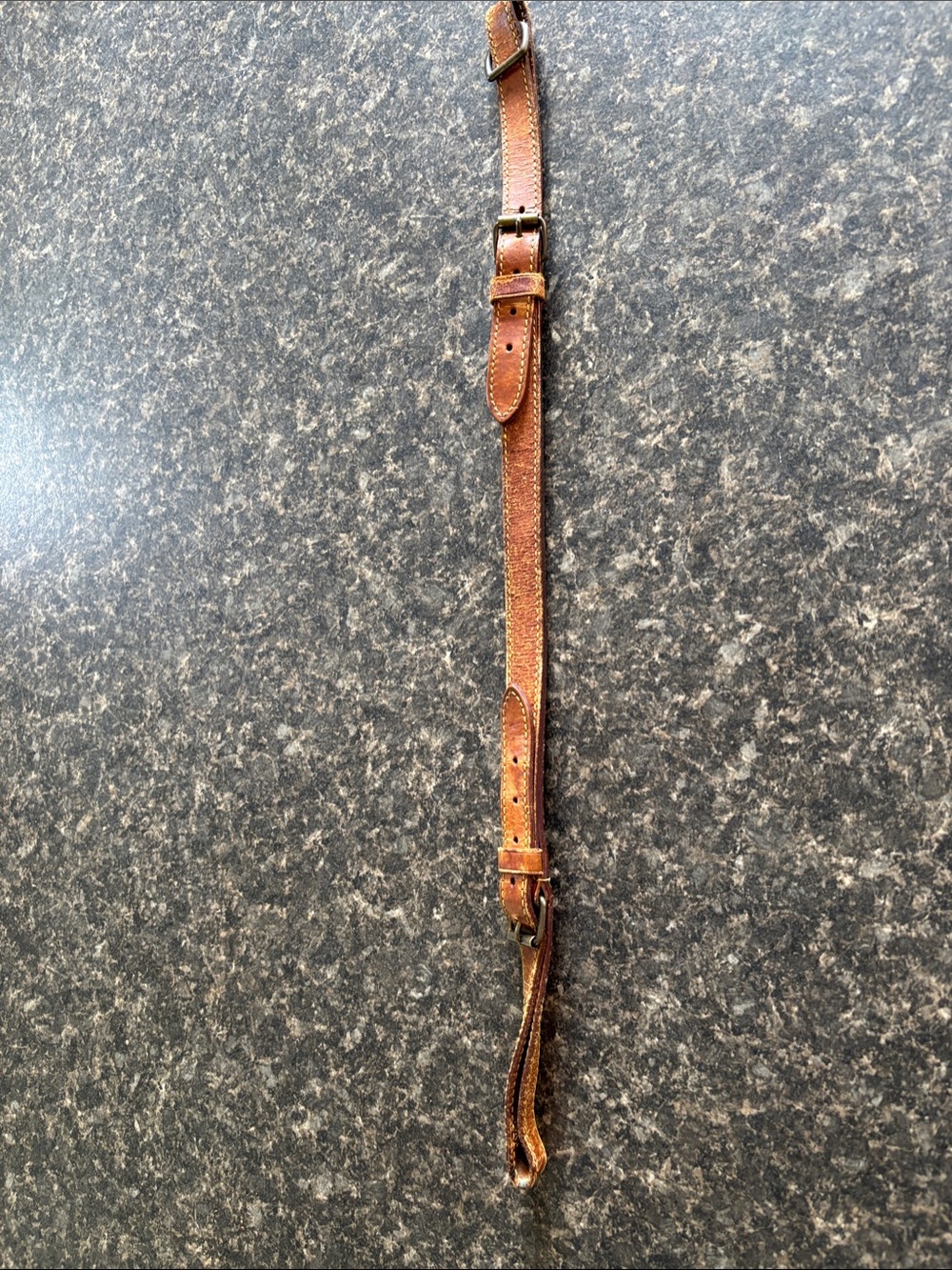 Louis Vuitton Brown Leather Adjustable Strap